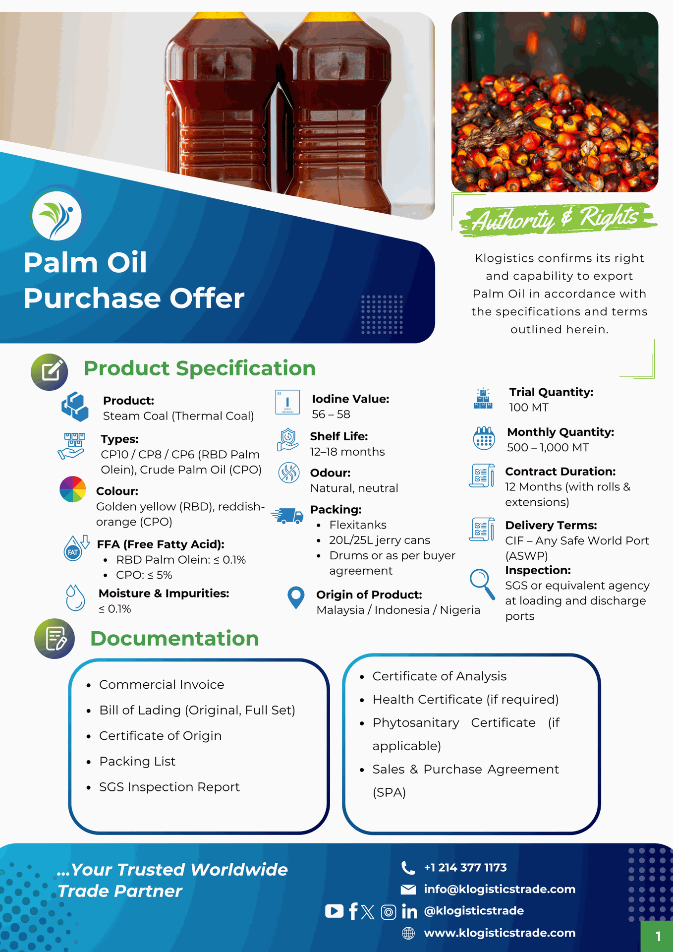 Palm Oil | Klogistics
